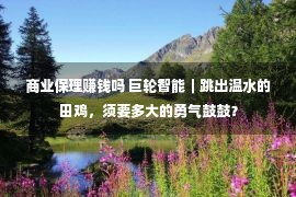 商业保理赚钱吗 巨轮智能︱跳出温水的田鸡，须要多大的勇气鼓鼓？