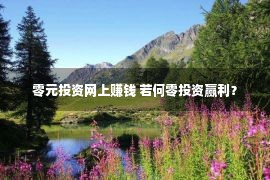 零元投资网上赚钱 若何零投资赢利？