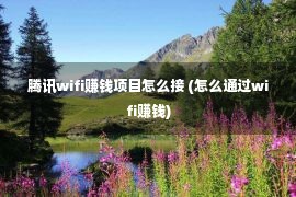 腾讯wifi赚钱项目怎么接 (怎么通过wifi赚钱)