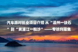 汽车派对创业项目介绍 从“温州一块石”到“黄浦江一粒沙”——专访均瑶集团总裁王均豪