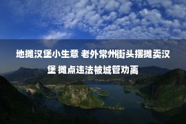 地摊汉堡小生意 老外常州街头摆摊卖汉堡 摊点违法被城管劝离