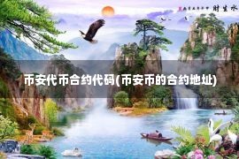 币安代币合约代码(币安币的合约地址)