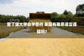 爱丁堡大学自学条件 英国有雅思语言课程吗？