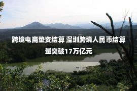 跨境电商垫资结算 深圳跨境人民币结算量突破17万亿元