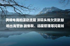 跨境电商的活动流程 洋码头拖欠货款敲响出海警钟 销售税、远程管理等问题如何破