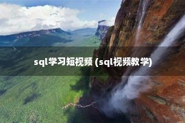 sql学习短视频 (sql视频教学)