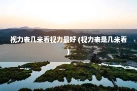 视力表几米看视力最好 (视力表是几米看)