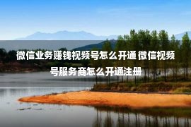 微信业务赚钱视频号怎么开通 微信视频号服务商怎么开通注册