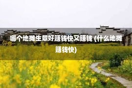 哪个地摊生意好赚钱快又赚钱 (什么地摊赚钱快)