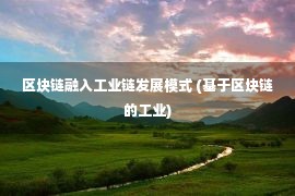 区块链融入工业链发展模式 (基于区块链的工业)