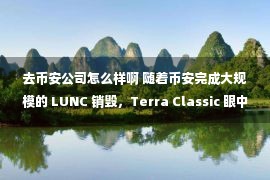 去币安公司怎么样啊 随着币安完成大规模的 LUNC 销毁，Terra Classic 眼中的价格暴涨