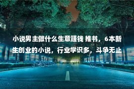 小说男主做什么生意赚钱 推书，6本新生创业的小说，行业学识多，斗争无止境