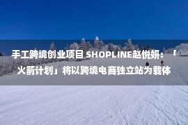 手工跨境创业项目 SHOPLINE赵悦妍：「火箭计划」将以跨境电商独立站为载体，辐射全国高校，培养校园独立站新生力量