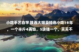 小吃手艺自学 陕西大姐卖特色小吃18年，一个半斤4两馅，5块钱一个，天天不够卖