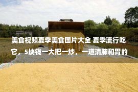 美食视频夏季美食图片大全 夏季流行吃它，5块钱一大把一炒，一道清肺和胃的美食