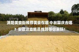 涡阳美食街推荐美食在哪 中秋国庆去哪？安徽这些精品线路等你来玩！