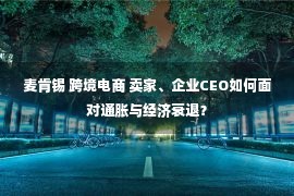 麦肯锡 跨境电商 卖家、企业CEO如何面对通胀与经济衰退？