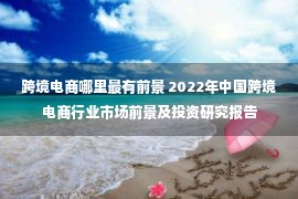 跨境电商哪里最有前景 2022年中国跨境电商行业市场前景及投资研究报告