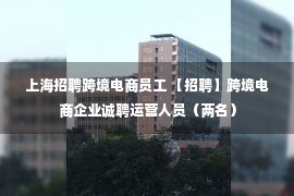 上海招聘跨境电商员工 【招聘】跨境电商企业诚聘运营人员（两名）