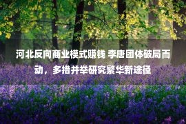 河北反向商业模式赚钱 李唐团体破局而动，多措并举研究繁华新途径