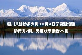 银川共确诊多少例 10月4日宁夏新增确诊病例7例，无症状感染者29例