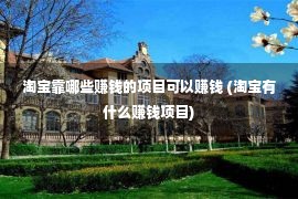 淘宝靠哪些赚钱的项目可以赚钱 (淘宝有什么赚钱项目)