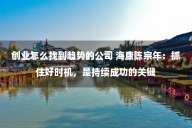 创业怎么找到趋势的公司 海康陈宗年：抓住好时机，是持续成功的关键