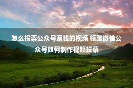 怎么投票公众号赚钱的视频 领跑微信公众号如何制作视频投票