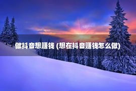 做抖音想赚钱 (想在抖音赚钱怎么做)