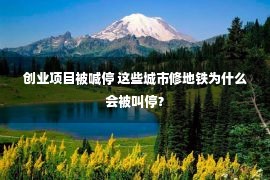 创业项目被喊停 这些城市修地铁为什么会被叫停？