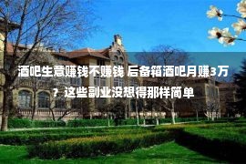 酒吧生意赚钱不赚钱 后备箱酒吧月赚3万？这些副业没想得那样简单