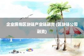 企业拥抱区块链产业链融资 (区块链公司融资)