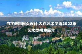 自学舞蹈网页设计 大连艺术学院2022年艺术类招生简介