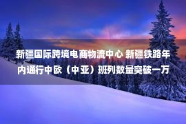 新疆国际跨境电商物流中心 新疆铁路年内通行中欧（中亚）班列数量突破一万列