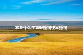 农业什么生意好赚钱快又赚钱 