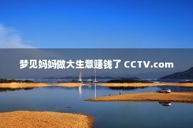 梦见妈妈做大生意赚钱了 CCTV.com