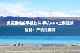 免费赚钱的手机软件 手机APP上刷视频赢利？严慎是套路