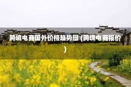 跨境电商国外价格趋势图 (跨境电商报价)