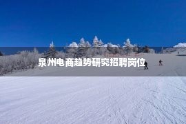 泉州电商趋势研究招聘岗位 