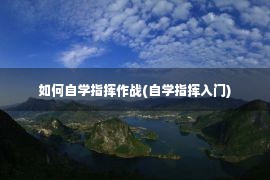 如何自学指挥作战(自学指挥入门)