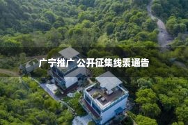 广宁推广 公开征集线索通告