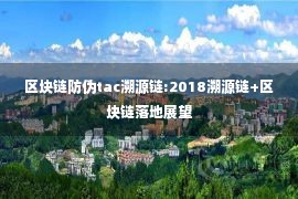 区块链防伪tac溯源链:2018溯源链+区块链落地展望