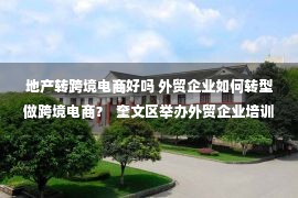 地产转跨境电商好吗 外贸企业如何转型做跨境电商？  奎文区举办外贸企业培训会