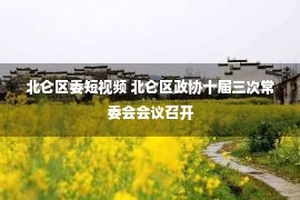 北仑区委短视频 北仑区政协十届三次常委会会议召开