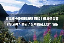 有健康卡没有健康码 图解丨健康码变黄了怎么办？黄码了公司强制上班？省疾控权威解读来了