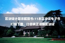 区块链计算详解图书:11本区块链电子书打包下载，让你真正读懂区块链