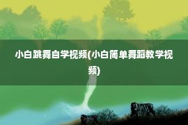 小白跳舞自学视频(小白简单舞蹈教学视频)