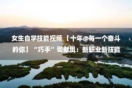 女生自学技能视频 【十年@每一个奋斗的你】“巧手”司献凤：新职业新技能描绘美丽人生