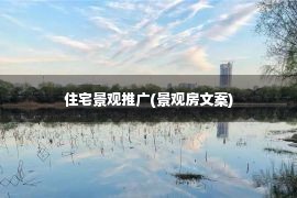 住宅景观推广(景观房文案)