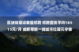 区块链营运客服招聘 招聘薪资平均18515元/月 成都等新一线城市位居元宇宙人才需求前列